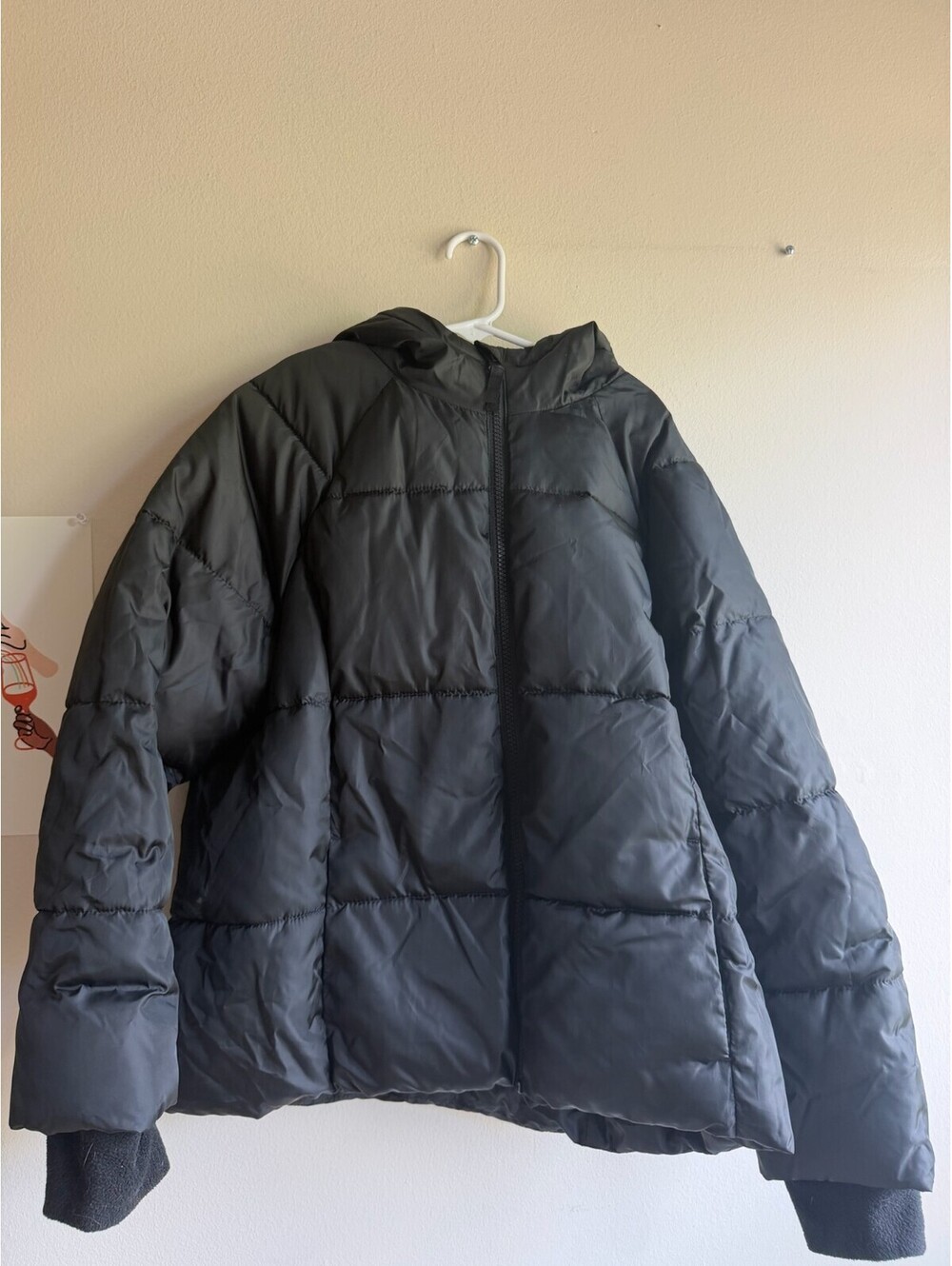 SwissTech Youth L (10-12) Plus Black Hooded Puffer Jacket Winter Coat